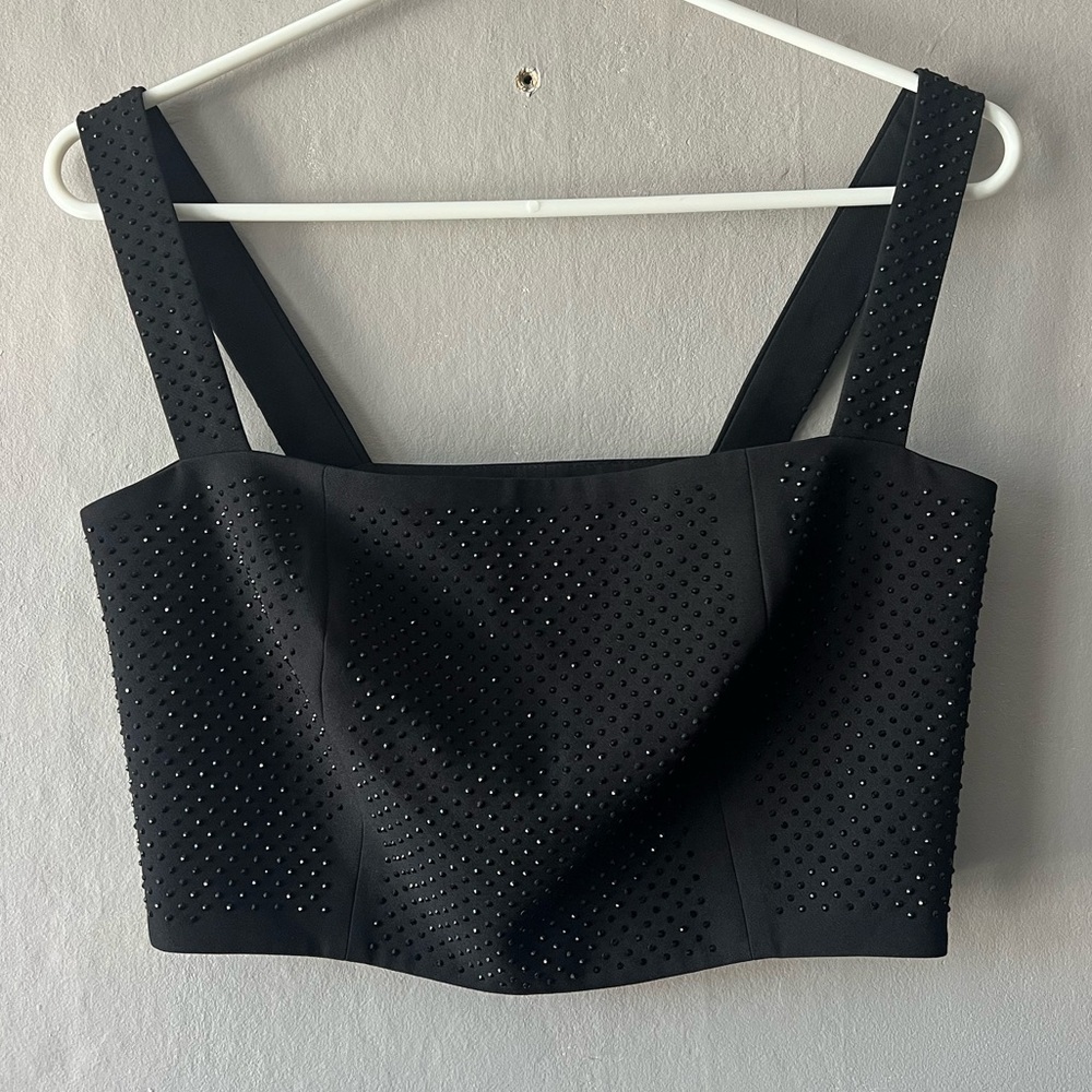 Generation Love Black Rhinestone Cropped Tank Size 3
